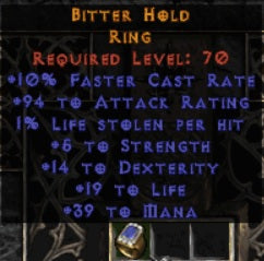 Bitter Hold Ring - West Non-Ladder