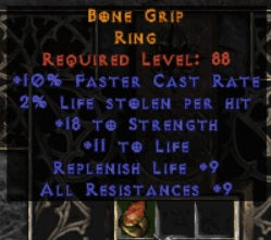 Bone Grip Ring - East Non-Ladder