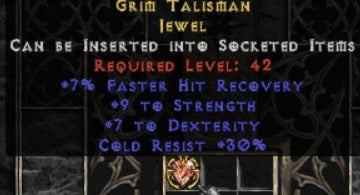 Grim Talisman Jewel - West Non-Ladder
