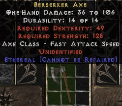 (Unidentified) Rare Berserker Axe - East Non-Ladder
