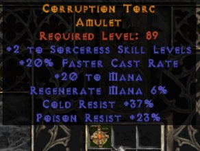 Corruption Torc Amulet - Europe Non-Ladder