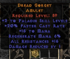 Dread Gorget Amulet - East Non-Ladder