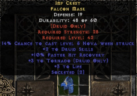 Imp Crest Falcon Mask - East Non-Ladder