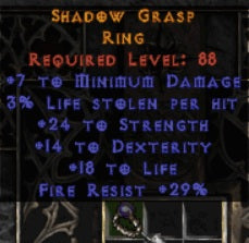 Shadow Grasp Ring - Europe Non-Ladder