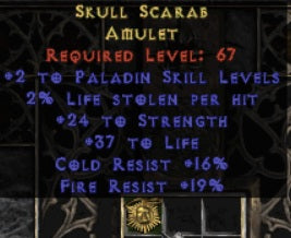 Skull Scarab Amulet - Europe Non-Ladder