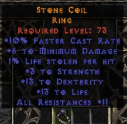 Stone Coil Ring - East Non-Ladder